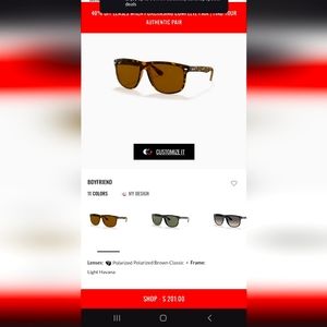 Rayban Boyfriend Sunglasses